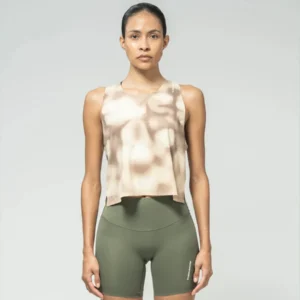 HK - WOMENS CROPPED TRAINING SINGLET SANDSTONE