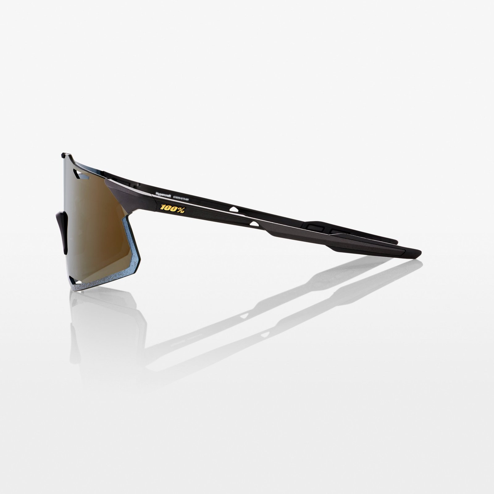 100% HYPERCRAFT MATTE BLACK – SOFT GOLD MIRROR LENS - Imagen 2